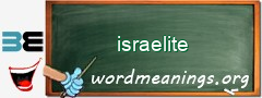 WordMeaning blackboard for israelite